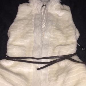 New Directions Faux Fur Vest NWT